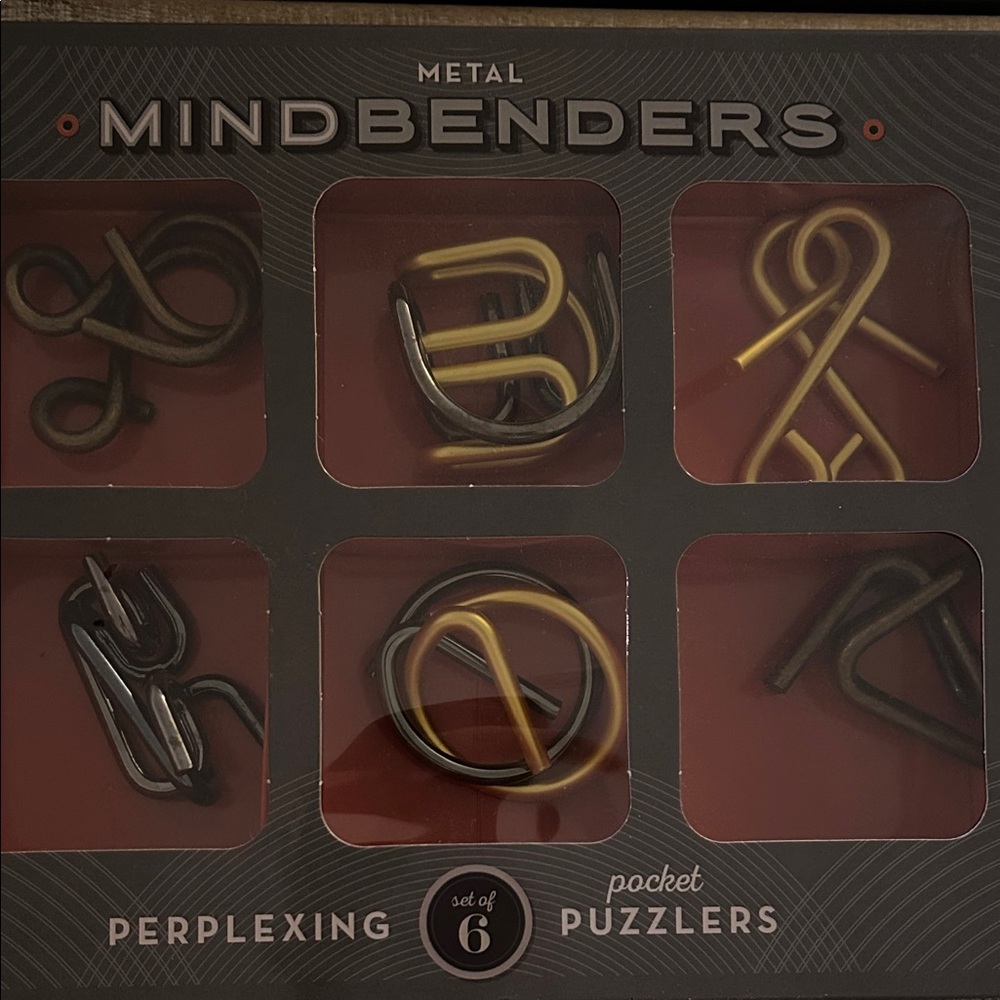 Metal Mindbenders Puzzle Set - Black and Gold Challenge